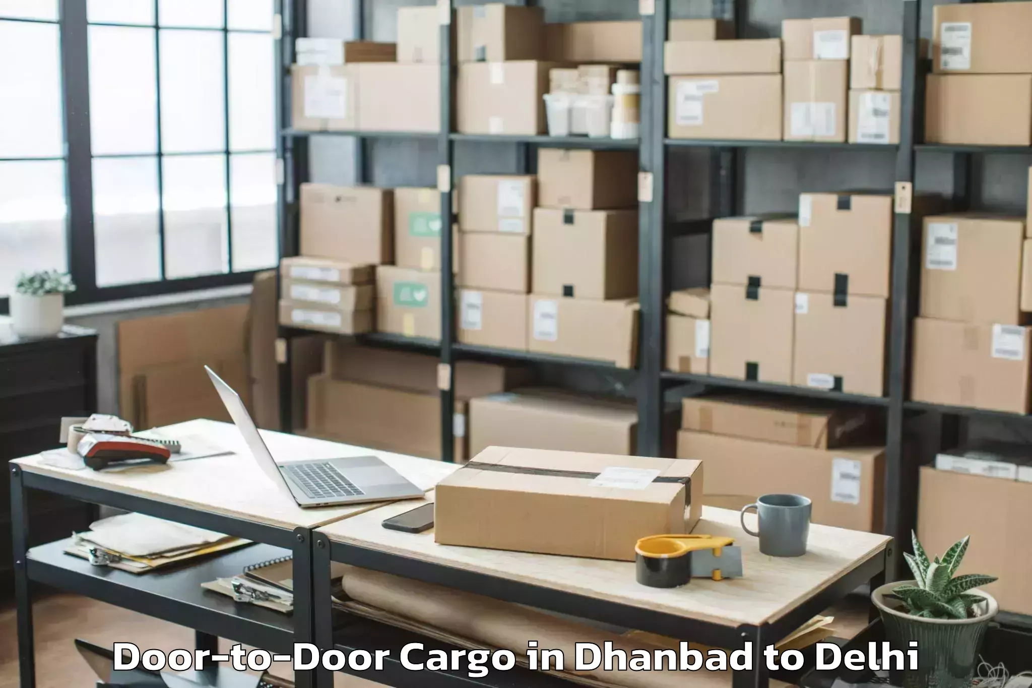 Efficient Dhanbad to Dlf Avenue Mall Door To Door Cargo